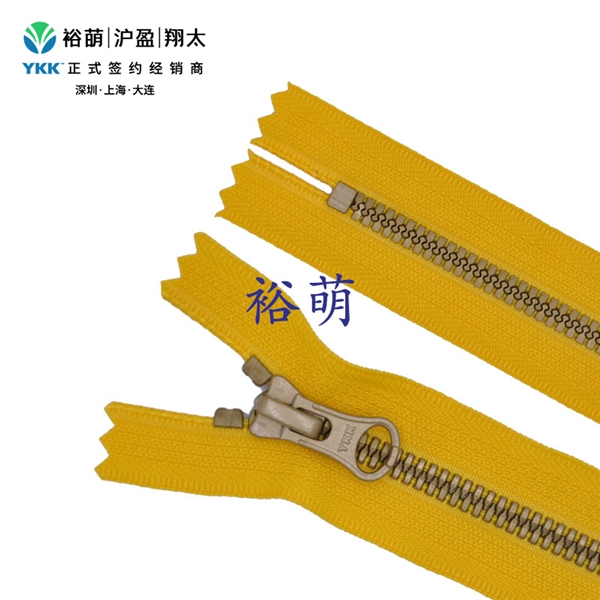 5号树脂尖牙仿金色闭口拉链 DA8LH拉头 VYMGC-56