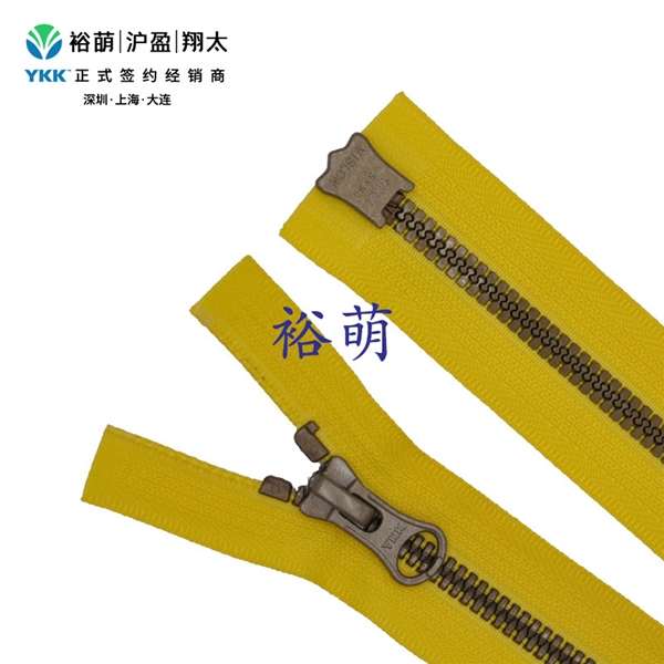 5号树脂尖牙仿古铜逆开右插拉链 DA8LH+DAG8拉头 VYMBMR-5