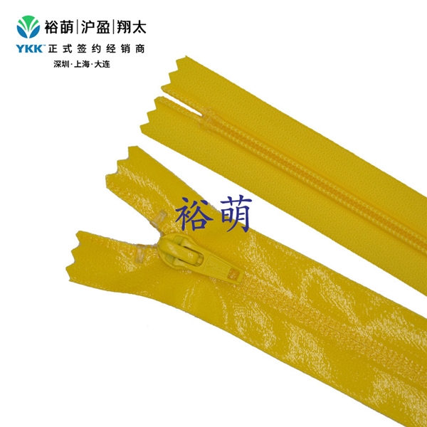 5号尼龙亮面PU贴膜DG1逆开右插拉链 DA86B+DAG8B拉头 CIDG1MR-5