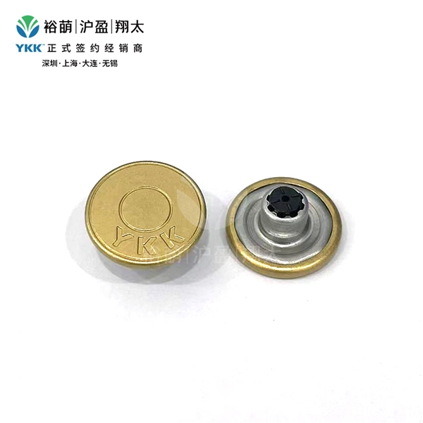YKK刻字款-实心平面工字扣-仿金