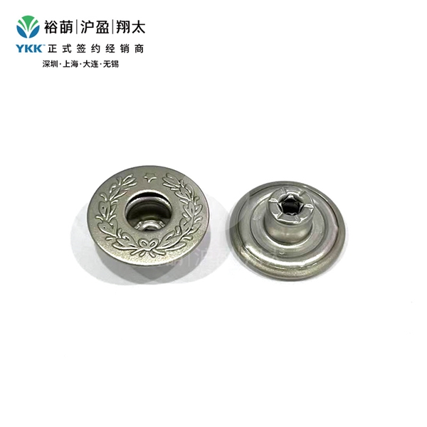 一星麦穗款有孔工字扣-亚银