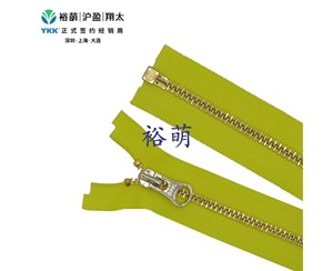 3号金属亮浅金开口右插拉链 DALH5拉头 MGLG2OR-36