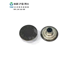 一星麦穗实心平面工字扣-青古铜