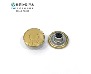 YKK刻字款-实心平面工字扣-仿金