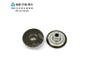 五星麦穗有孔工字扣-青古铜