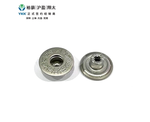 一星麦穗款有孔工字扣-亚银